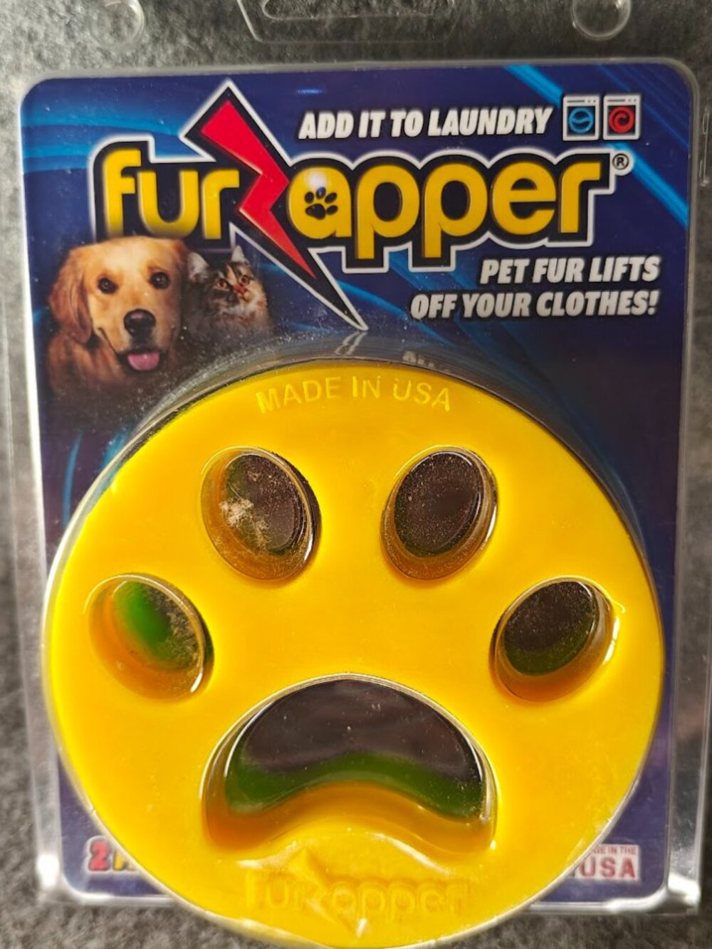 FurZapper Pet Hair Remover Laundry Fur Lifter Reusable Tool NEW